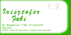 krisztofer fabi business card